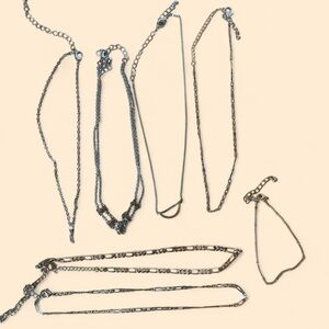 Silver & Gold Tone Necklace Set and a bracelet